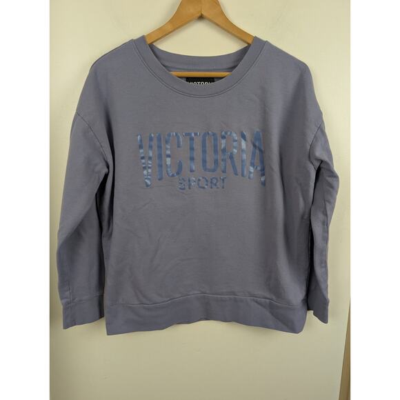Victoria Sport Medium Light Blue Purple Sweatshirt Crew Neck Women's M - Picture 1 of 5